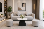 SOFA BĂNG NỈ TAY VỊN BO TRÒN TẶNG ĐÔN N003 - Ảnh 2