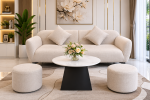 SOFA BĂNG NỈ TAY VỊN BO TRÒN TẶNG ĐÔN N003