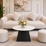 SOFA BĂNG NỈ TAY VỊN BO TRÒN TẶNG ĐÔN N003