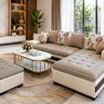 SOFA GÓC BỌC DA PHỐI MÀU GD002