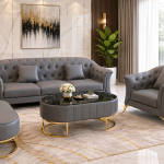 SOFA TÂN CỔ ĐIỂN CHESTERFIELD BỌC DA TCD002