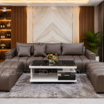 SOFA BỘ CHỮ U BỌC DA HIỆN ĐẠI