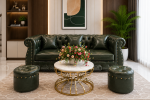SOFA TÂN CỔ ĐIỂN BỌC DA THIẾT KẾ ĐƠN GIẢN ĐÔN TỰ CHỌN - Ảnh 2
