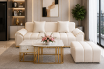 SOFA BĂNG MÚI BỌC DA NỆM CHIA RÃNH