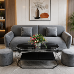 SOFA BĂNG BỌC NHUNG 2 CHỖ NHỎ GỌN
