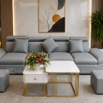 SOFA BĂNG BỌC DA TỰA ĐẦU ĐA NĂNG