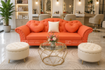 SOFA TÂN CỔ ĐIỂN BỌC DA, SOFA NAIL - HAIR SALON 2 ĐÔN - Ảnh 2