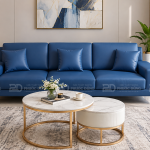 SOFA BĂNG BỌC DA 3 CHỖ NGỒI PHOM VUÔNG ĐƠN GIẢN