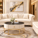 SOFA TÂN CỔ ĐIỂN BỌC DA THIẾT KẾ ĐƠN GIẢN ĐÔN TỰ CHỌN