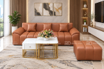 SOFA BĂNG MÚI BỌC DA NỆM CHIA RÃNH - Ảnh 2