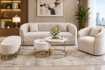 SOFA TÂN CỔ ĐIỂN BỌC NHUNG NỆM CHIA RÃNH VIỀN MẠ VÀNG SANG TRỌNG